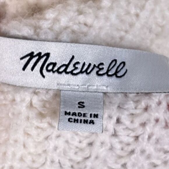 Madewell‎ Mercer Turtleneck Sweater In Coziest Yarn Ivory Oversized Boxy Size S - Picture 13 of 13